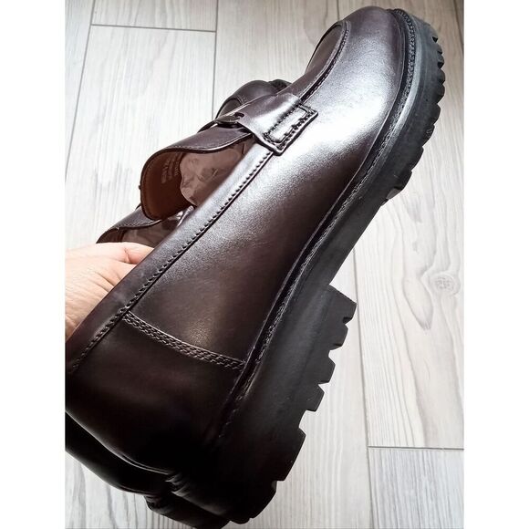(W-4636) Stacy Adams Mens Hale Moc Toe Bit Slip On Loafers Sz 10 main image 8